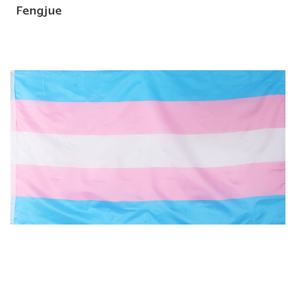 Fengjue 1pc 90 * 150cm Bandeira Transgênero LGBT Do Orgulho trans BR