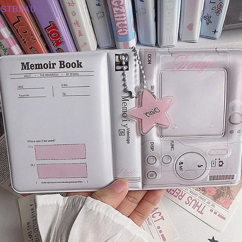 [cxSTBEAU] 3 Polegadas 40 Slots Álbum De Fotos Colecionador Livro Porta-Cartões Doce Quadrado Oco INS Desenhos Animados