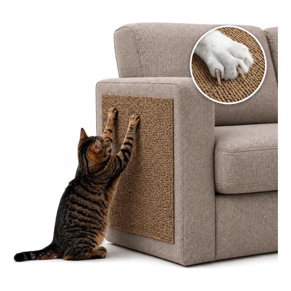 Brinquedo Arranhador Autocolante Para Gatos Proteção Sofá E Cabeceira