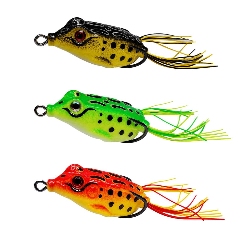 Kit 3x Sapinho Isca Artificial Frog Rã Anti Enrosco Realista