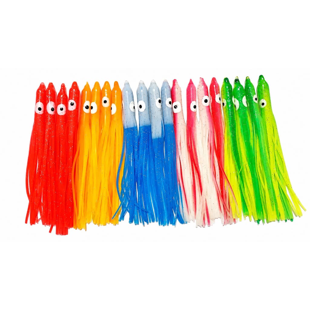 Kit 25 Isca Lula Artificial 9cm Silicone Softbait Lulinha