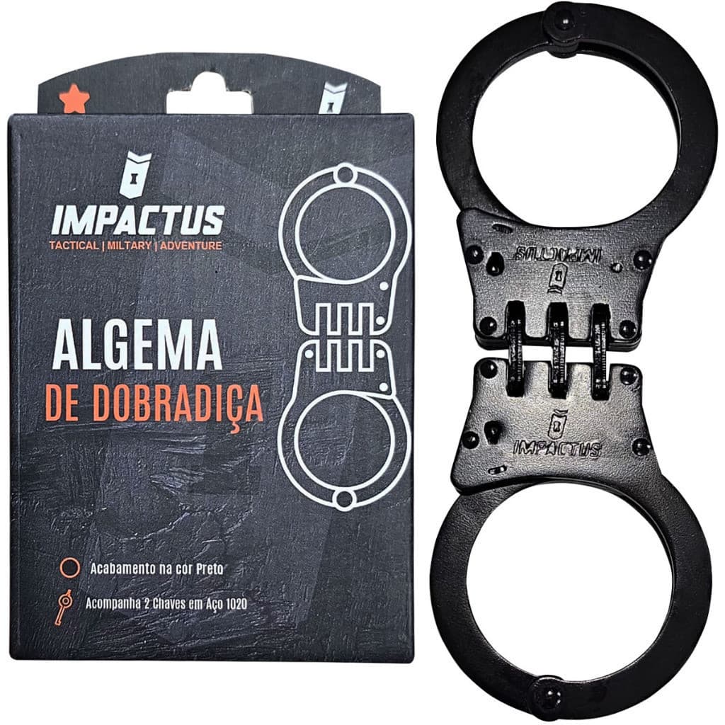 Algema De Dobradiça Preto Impactus