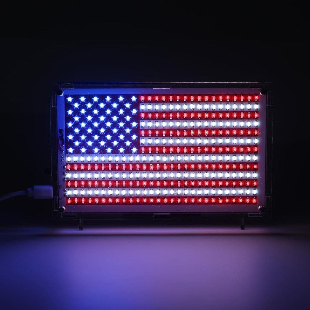 Kit de Projeto de Soldagem DIY, Bandeira Americana 0,3x0,5 Pés, Kit de Prática de Soldagem SMD DIY para Aprendizagem de