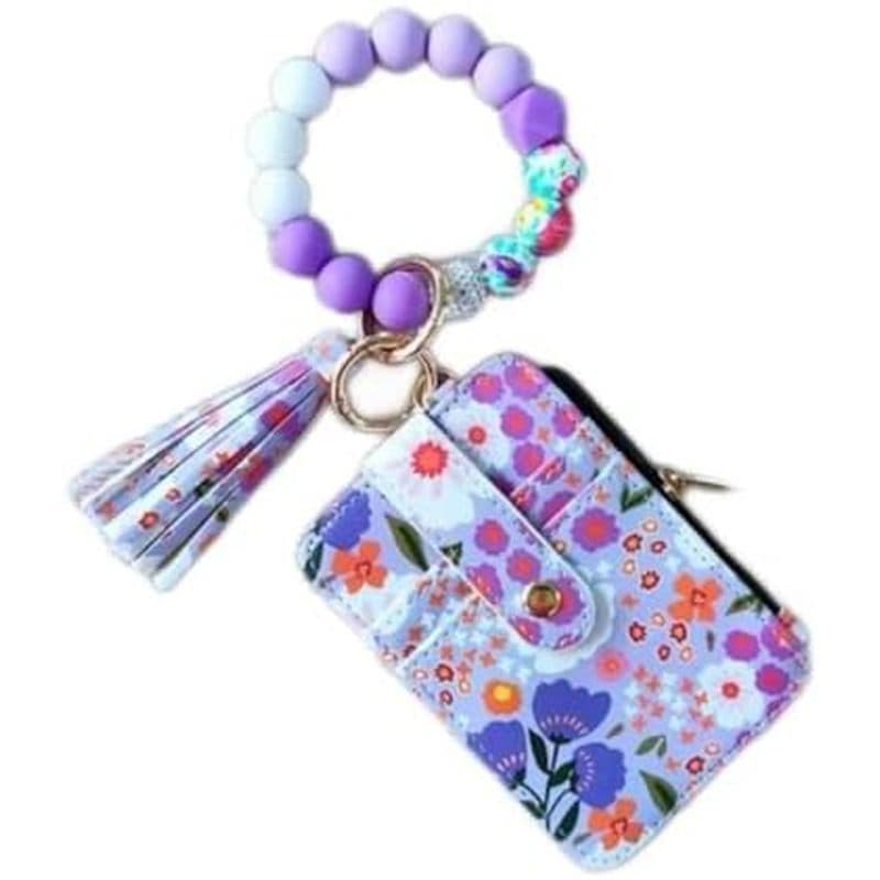 Pulseira De Silicone Carteira Titular Do Cartão De Crédito , Chaveiro De Borla Com Janela De Identificação , Bolsa Femin