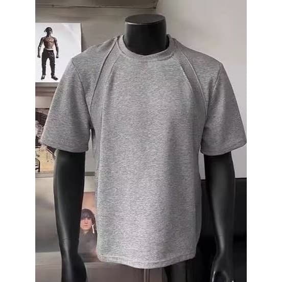 Estilo americano ombro pesado camiseta de manga curta masculina verão High-End wear interior fino-ajuste pequeno Ne