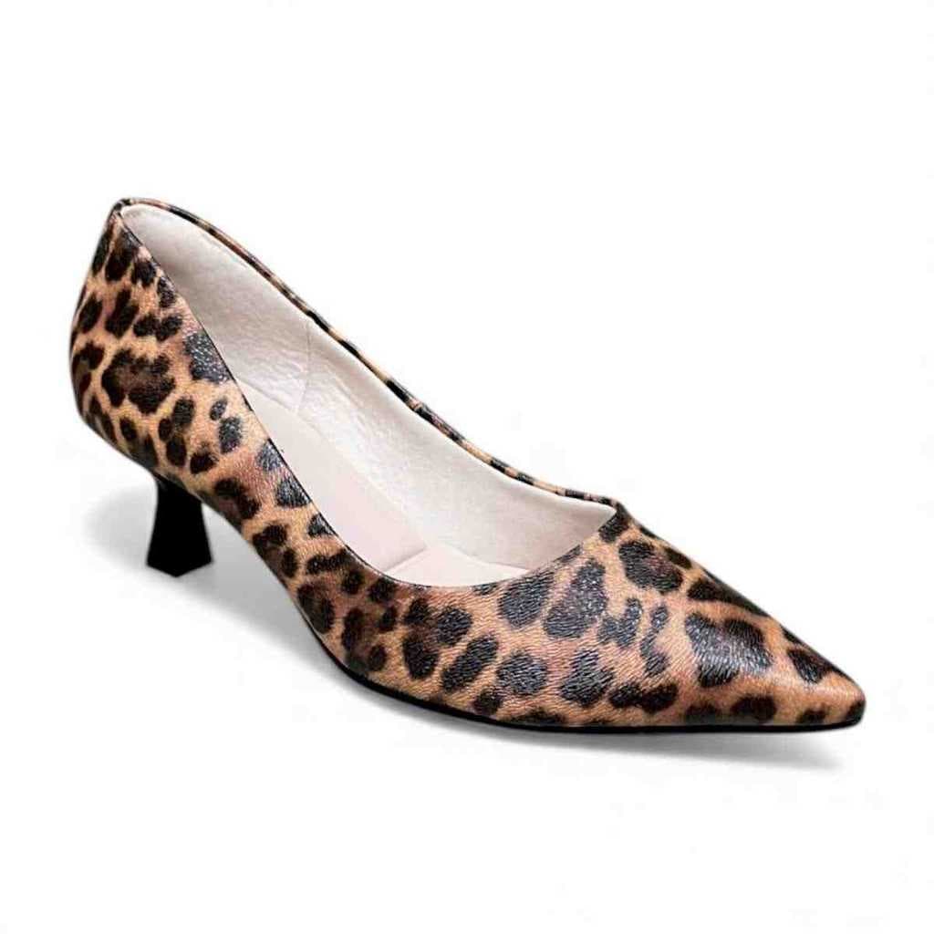 SCARPIN FEMININO BEBECÊ T3814-246 SALTO TAÇA MÉDIO BICO FINO