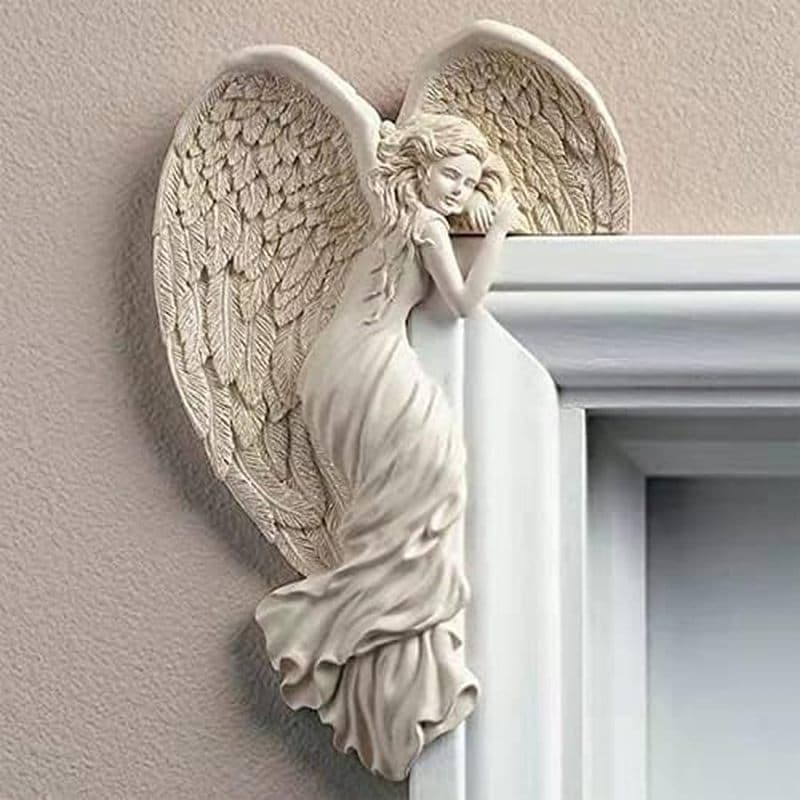 Decoração De Moldura De Porta De Anjo , Escultura De Asa , Parede De Canto , Estatuetas De Estátua 3D Para Casa (Esquerd