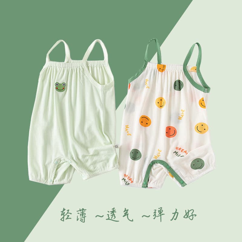 Verão novo estilo bebê estilingue macacão classe a bebê macacão Modal estilo fino macacão estilingue ins estilo macacão