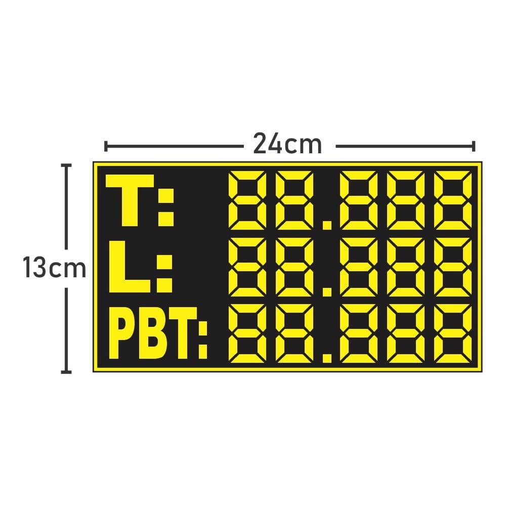 Adesivo Tara Lotação E Peso Bruto Caminhão 1 Par 24x30cm T L PBT