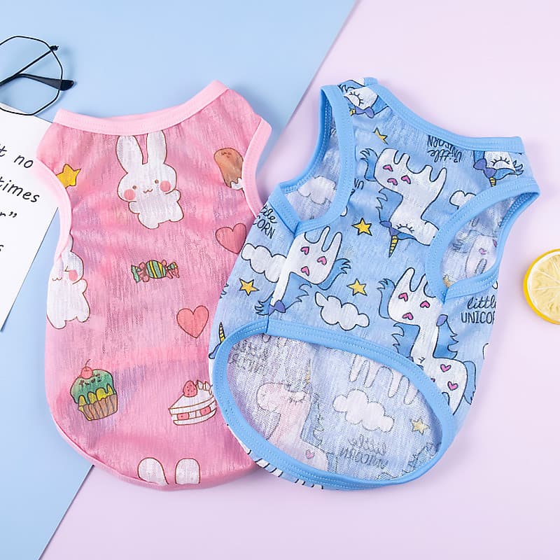 Roupas para animais de estimação protetor solar roupas verão estilo fino ins venda quente gato filhotes Teddy Bichon lut