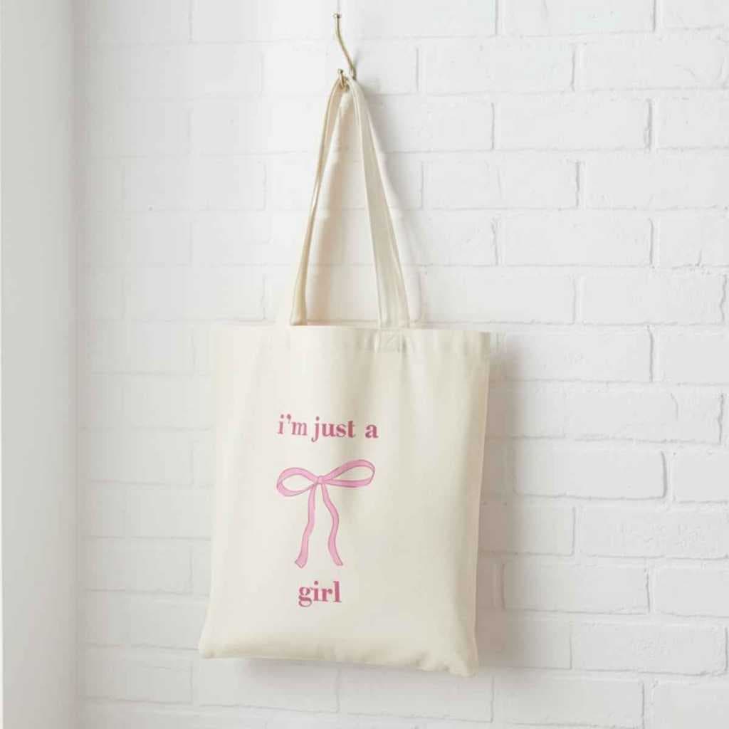 Bolsa Sacola Ecobag Ecologica algodão i´m just a girl Bolsa de Ombro Estampada