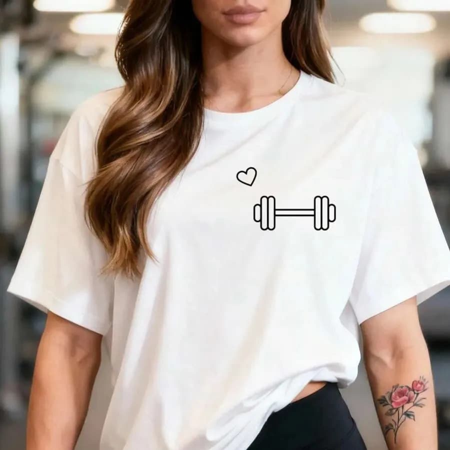 Camiseta Blusa Feminina 100% Algodão T-shirt Treino Academia
