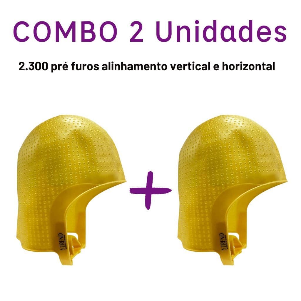 KIT DUAS TOUCAS Luzes Mechas Reflexos Morena Iluminada alinhada 2.300 Furos cobre Nuca