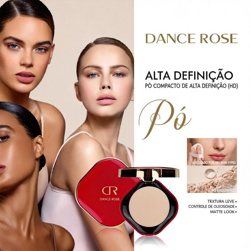 Pó Duplo Festive Glow Compacto De Controle De Óleo E Hidratante Com Acabamento Radiante BRPCC2001