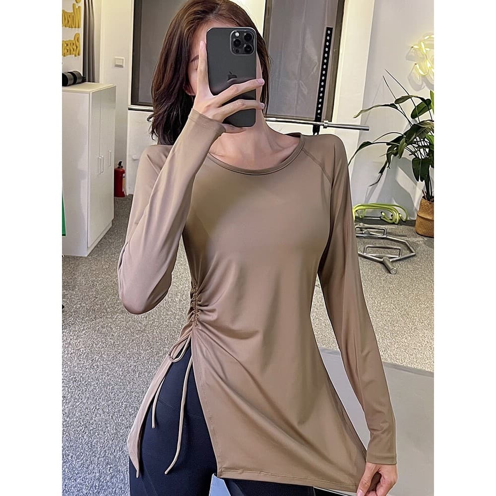 Camiseta de secagem rápida feminina correndo roupas de Fitness de manga curta Yoga topos apertado respirável mais magro
