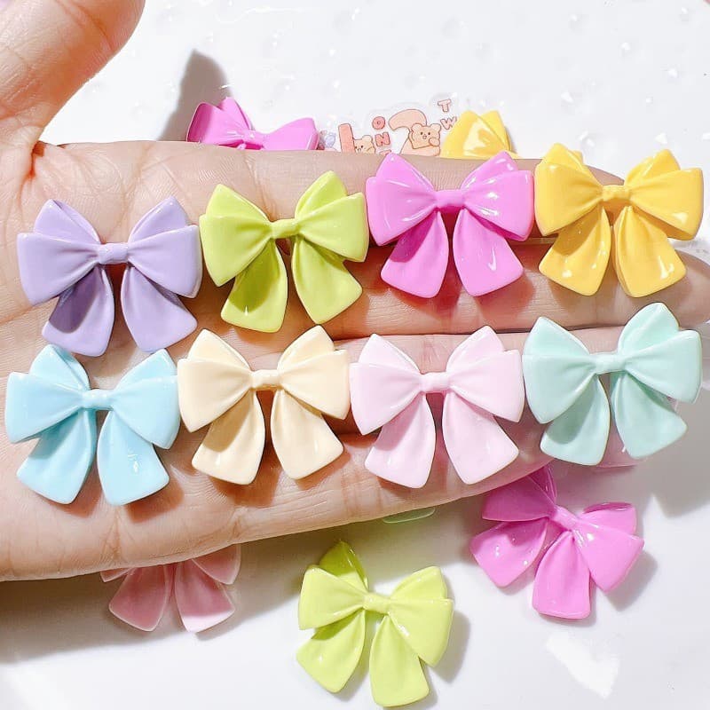 10 Pçs Acessórios De Resina Em Forma De Arco DIY Artesanal Copo De Água Adesivos Para O Cabelo Das Crianças Decoração