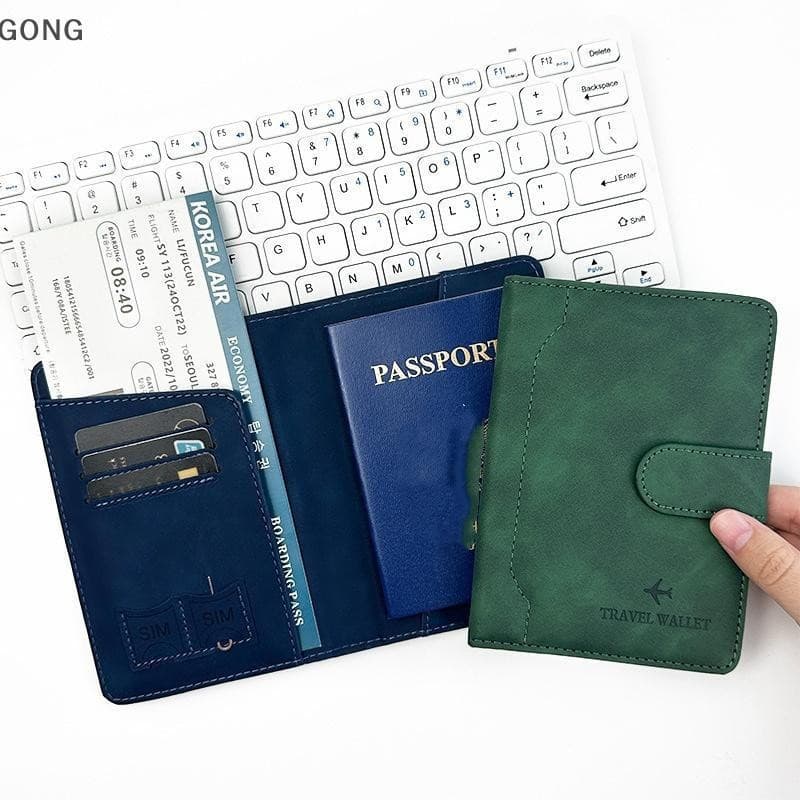 [BI] Capa De Couro Para Porta-Passaporte , À Prova D'água Viagem , Cartão De Crédito , Livro De Fofo Mulheres/Homens , F