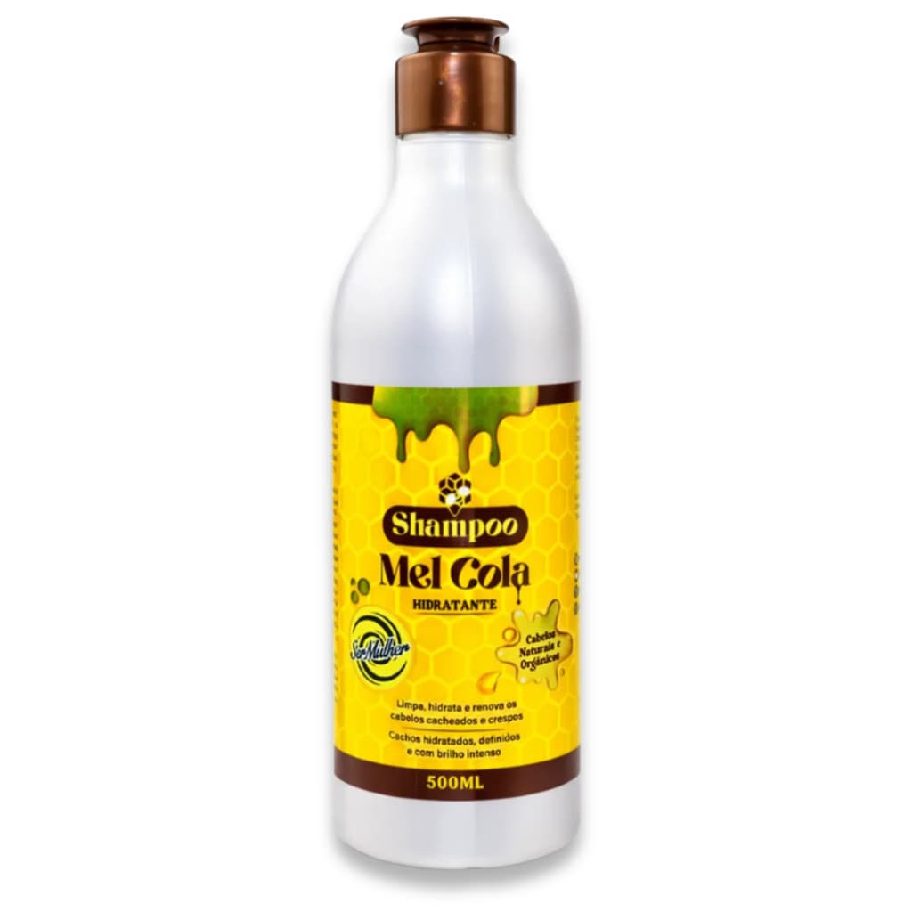 Shampoo Hidratante Para Cabelos Cacheados e Crespos Mel Cola Ser Mulher 500g