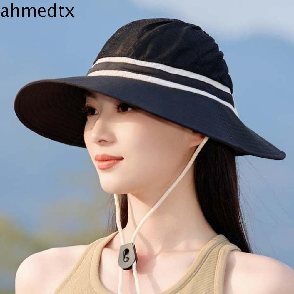 Boné De Pescador De Malha Superior AHMEDTXB , Chapéu Alpino De Guarda-Sol Respirável De Poliéster De Balde Dobrável Fino