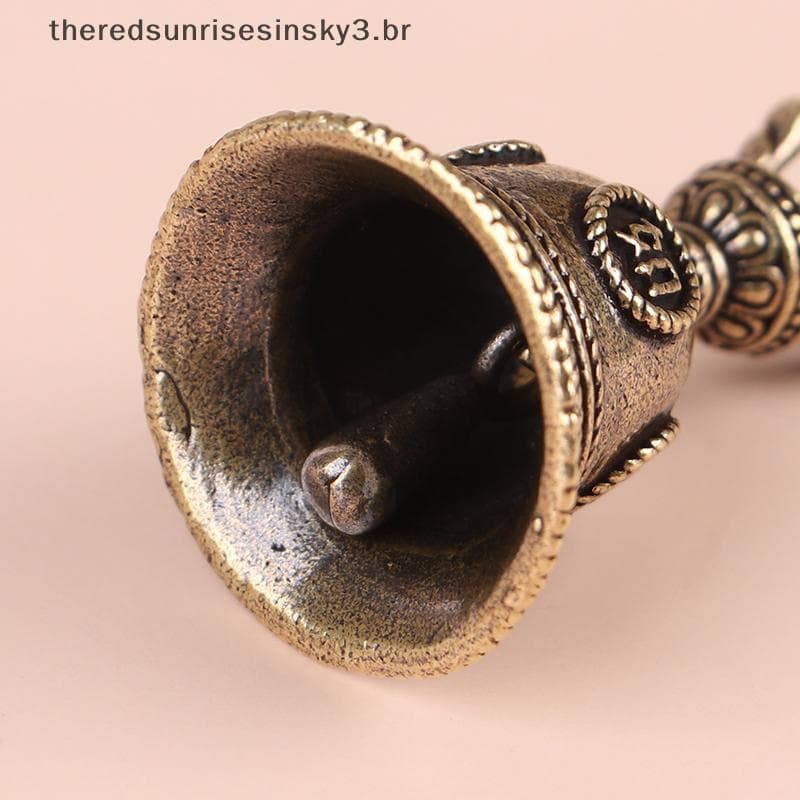 Sino De Mão De Cobre TSBR , Decoração De Mesa Vintage Para Casa , Equipamento De Ensino , Campainha Portátil Exclusiva .