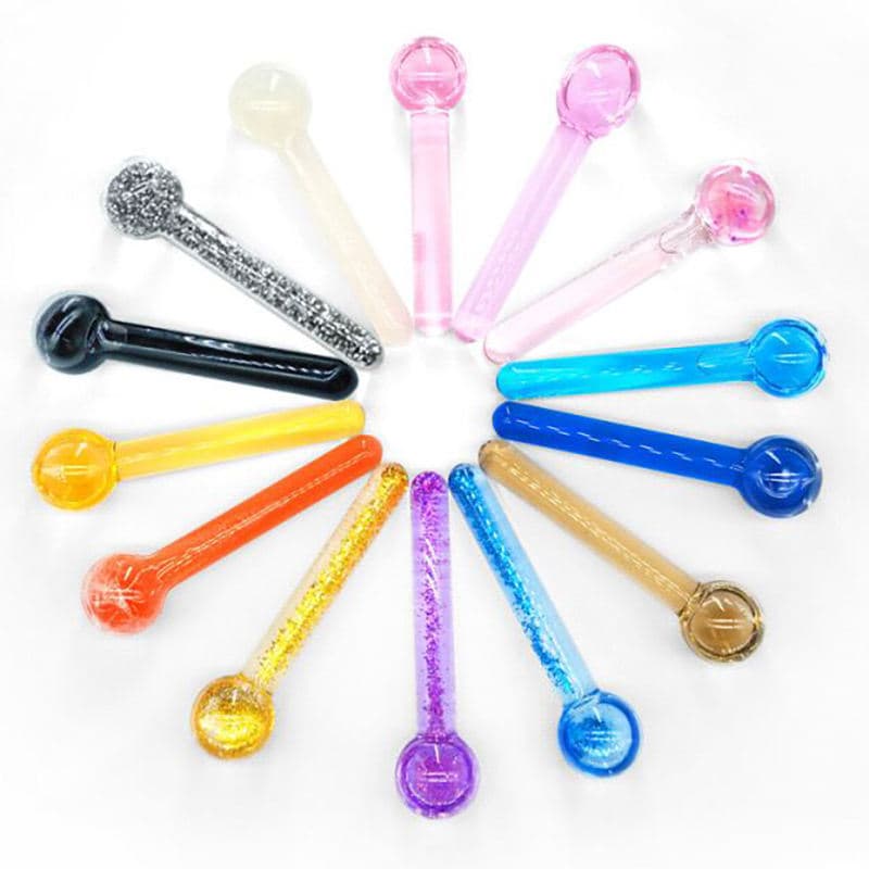 Globos Faciais P/ Massagem Esfera 2 Peças Cromoterapia Cristal Anti Aging Profissional Estética Azul Rosa