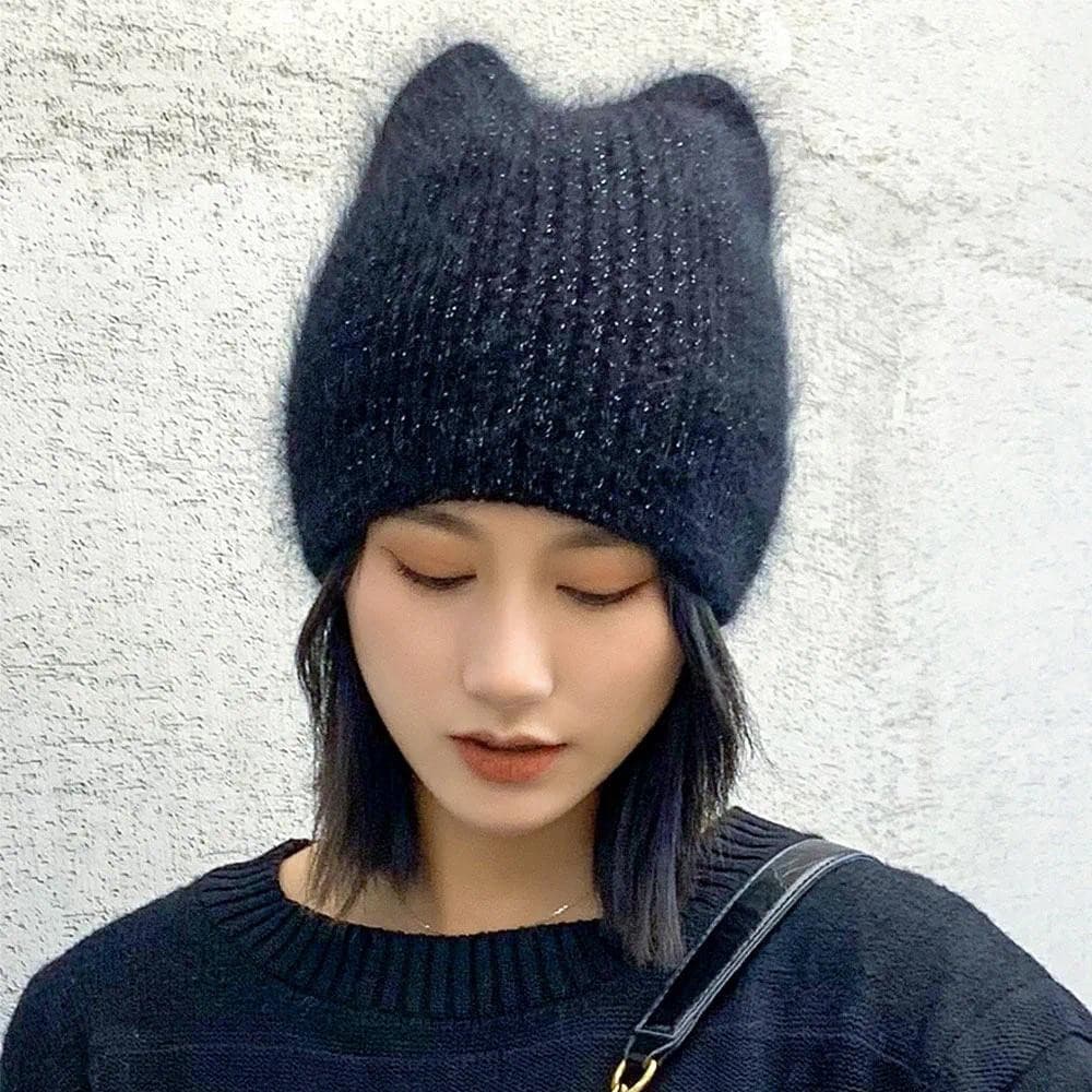Gorro Simples Para Mulheres Inverno Crânios Lã Quente Panamá Moda Gorros Feminino Bombardeiro Boné