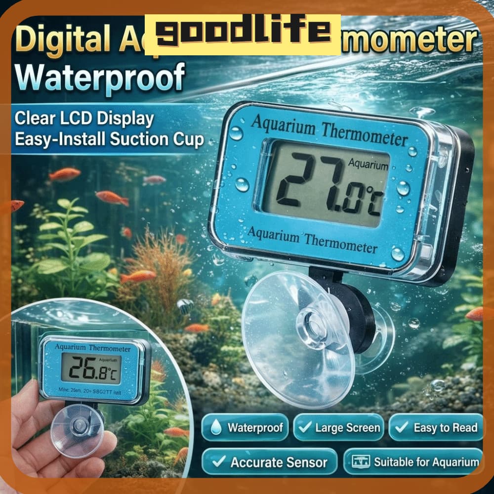 Termômetro De Tanque De Peixes GOODLIVE , Aquário Com Display LCD De Alta Precisão , À Prova D'água