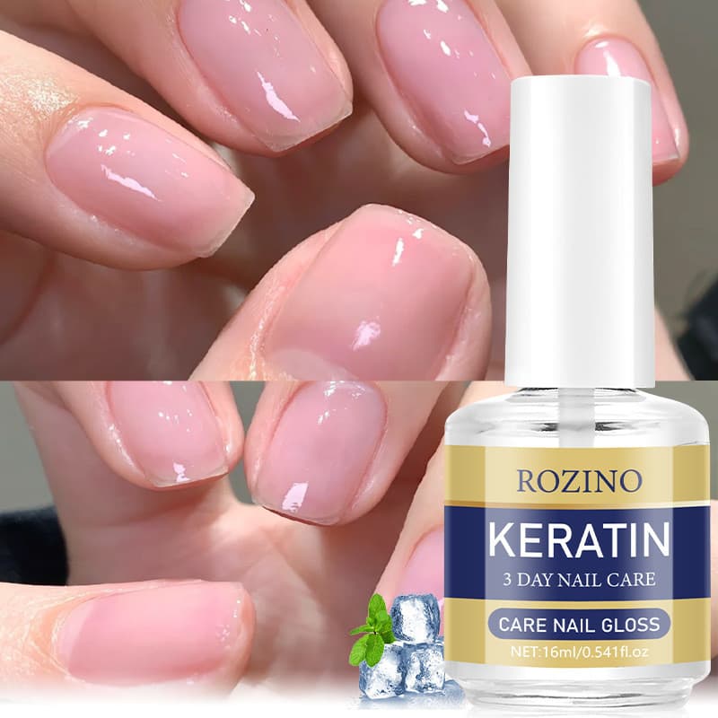 Cuidado com as unhas: Esmalte com queratina, clareador, de secagem rápida, resistente a rasgos, nutritivo