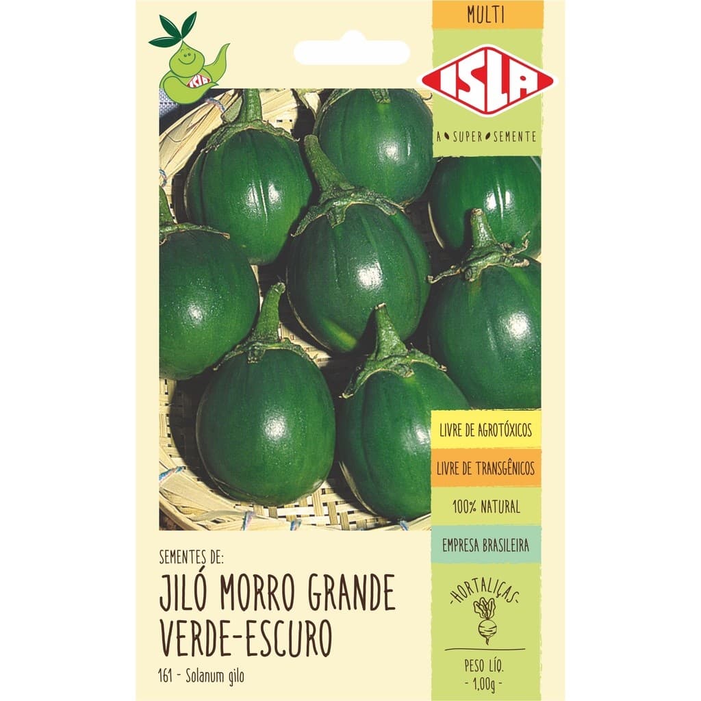 Sementes de Jiló Morro Grande Verde-escuro