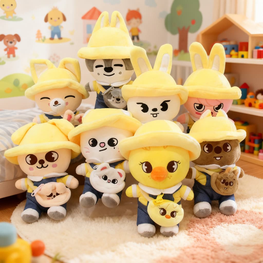 Brinquedo de Pelúcia KPOP Stray Kids Skzoo 23cm FM Felix HyunJin Jisung BBOKARI Boneco de Pelúcia Presente para Crianças