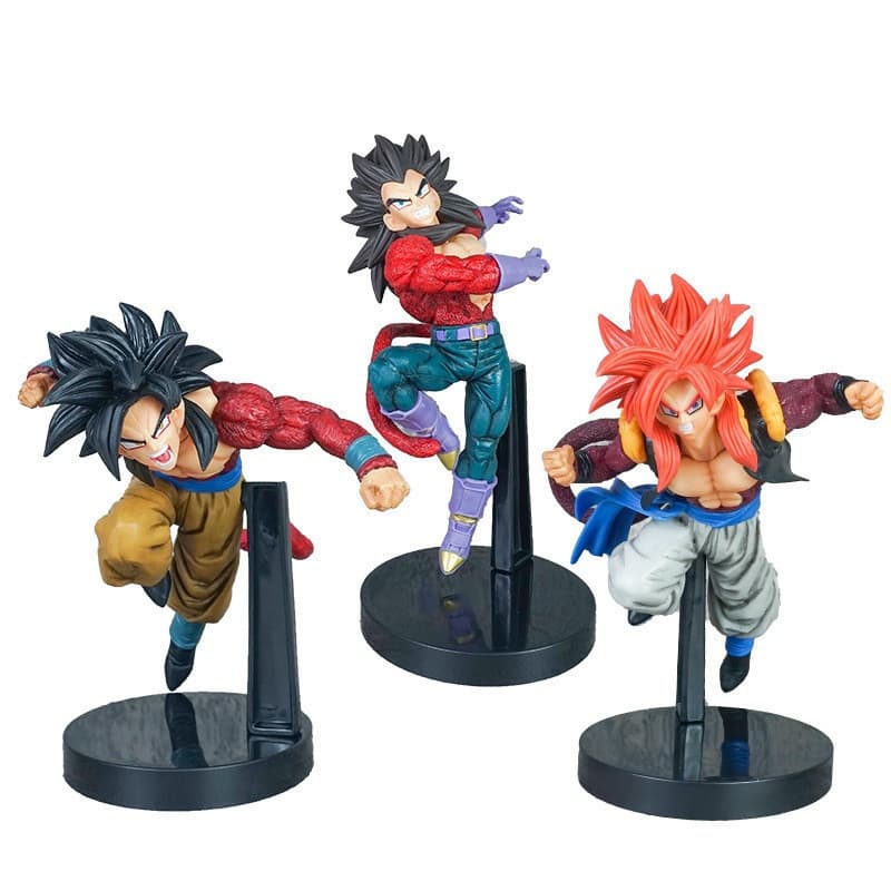 17-20cm Anime Dragon Ball Z Figura Son Goku Vegeta Gogeta Kakarotto Super Saiyan Quatro Figuras De Ação PVC Modelo Coleç