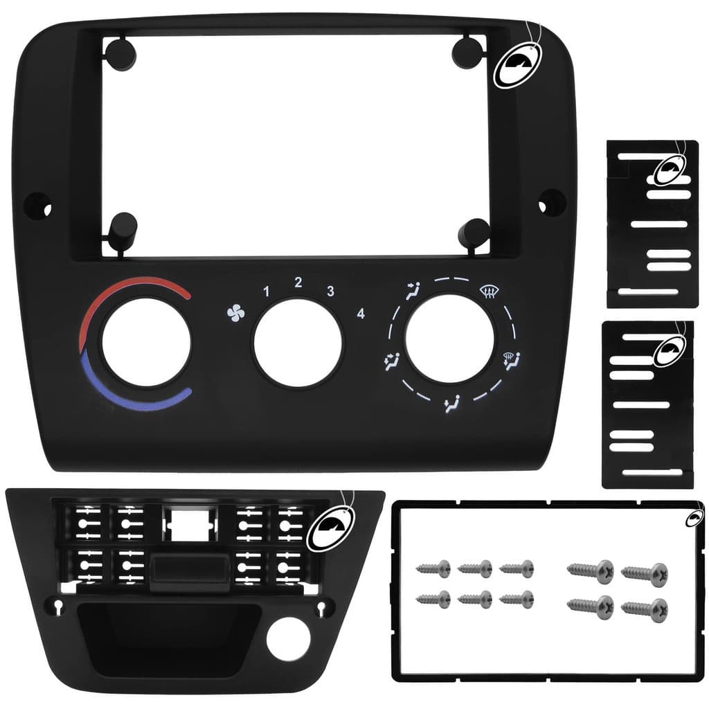 Moldura de Painel 2 Din 7" Vectra G2 Ar Analógico Preta Fiamon