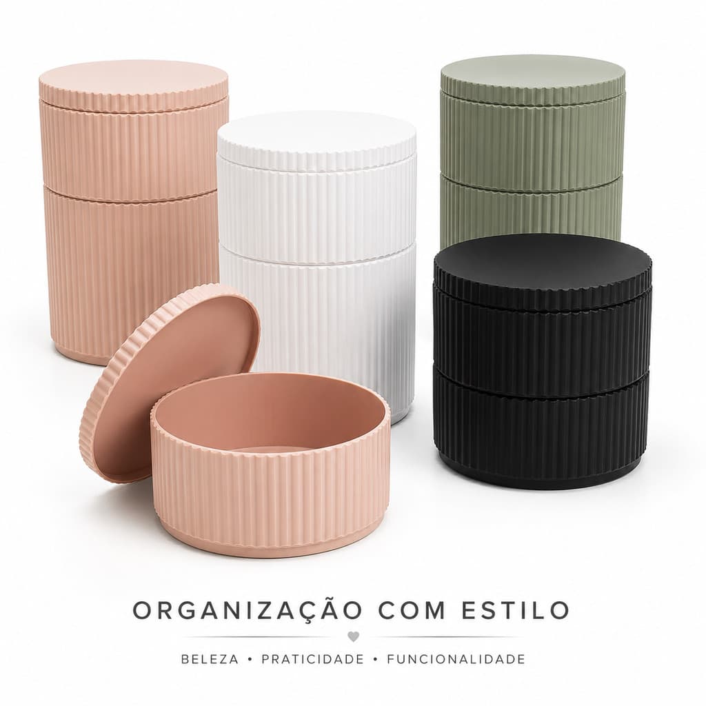 Caixa Organizadora Empilhável Banheiro Escritório Decoração