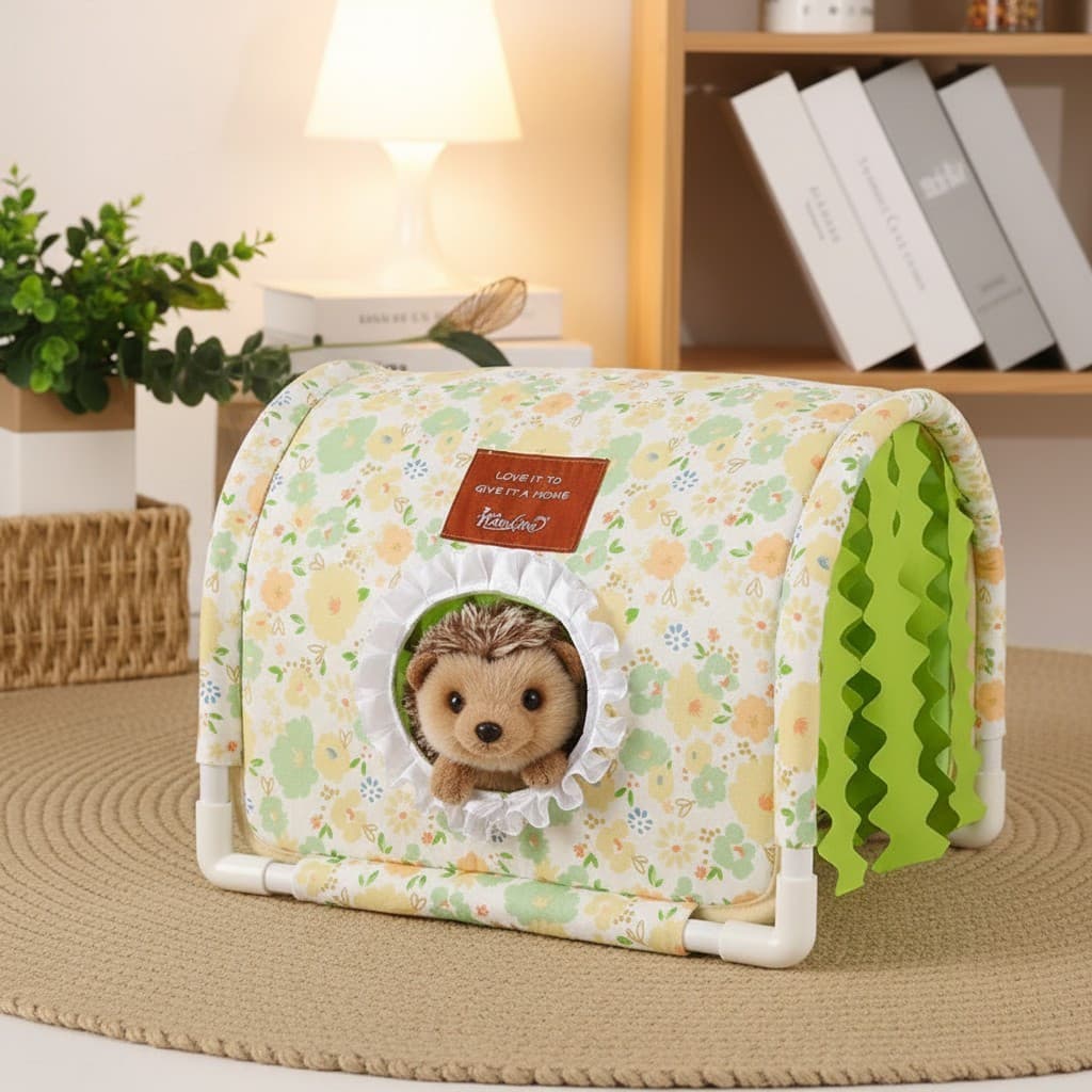 Casa De Túnel Para Animais De Estimação Cobaia Ouriço Hamster Chinchila Coelho Tecido Macio Jogar Esconderijo