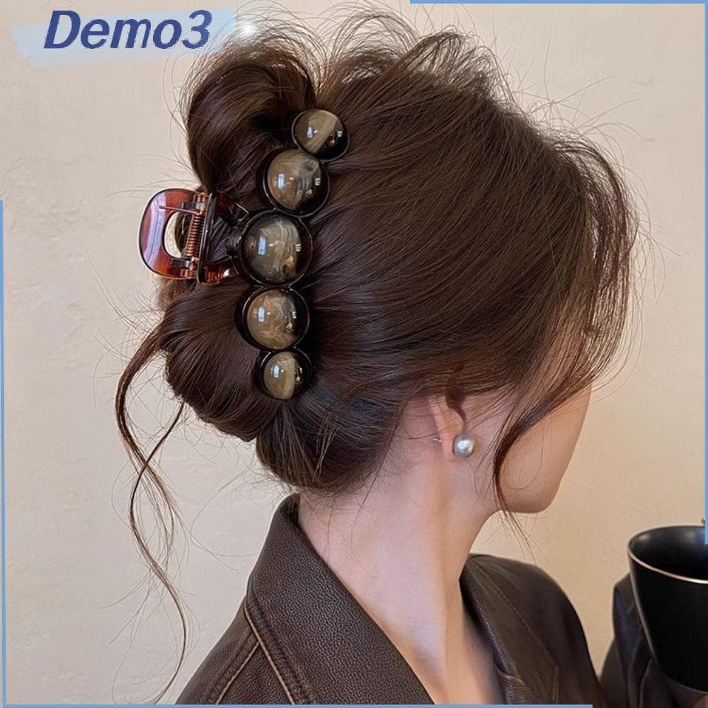 Grampo De Cabelo , Garra Geométrica Com Contas Gradientes , Ferramenta De Estilo De Plástico Retrô De 11 Cm