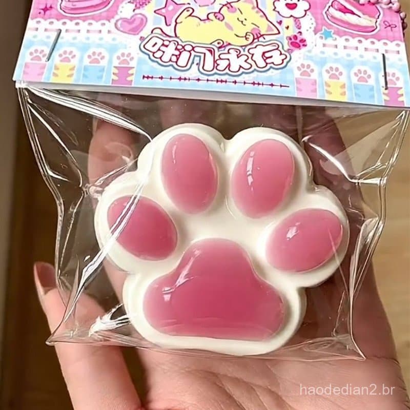 Kawaii Simulação Pata De Gato Pitada Recuperação Lenta Alívio Do Estresse Ventilação Brinquedos Crianças