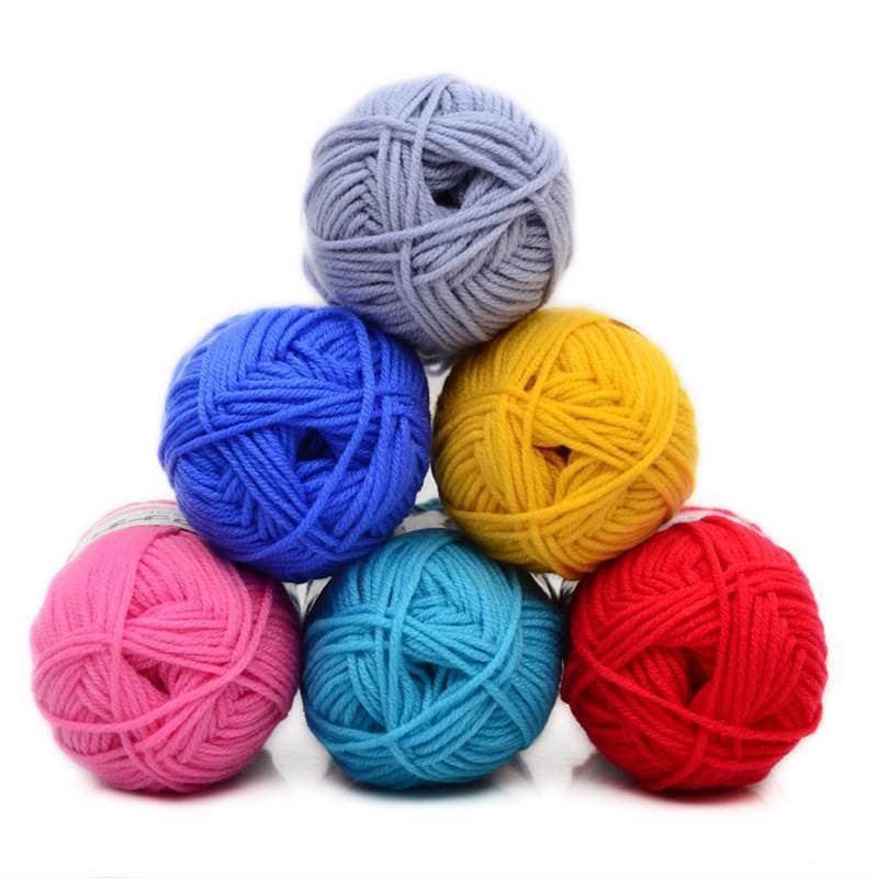 Fio de algodão para boneca, 4 fios de leite, algodão coreano, bebê, crianças, lã, crochê, fio de malha à mão