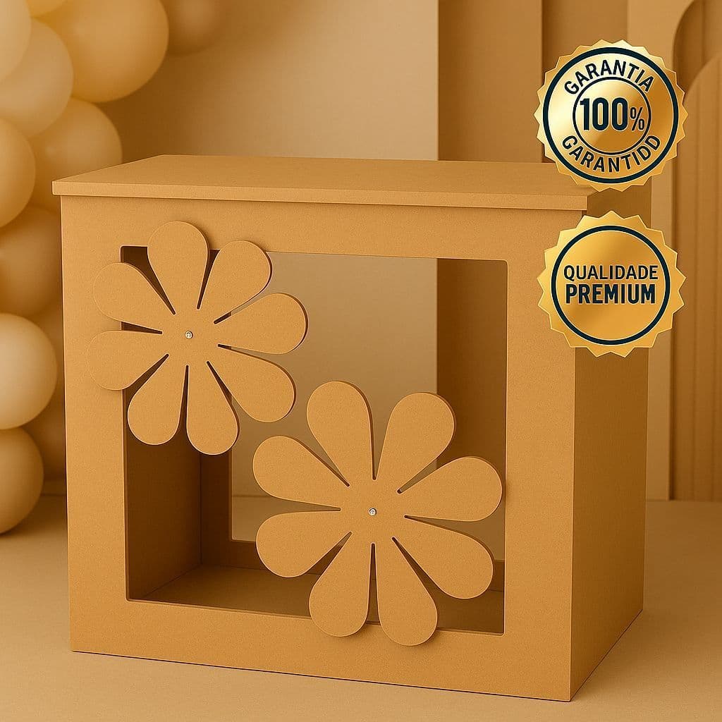 Móvel de MDF para Festa ou Quarto Cômoda com Aplique de Flores LANÇAMENTO EM PROMOÇÃO Qualidade Premium
