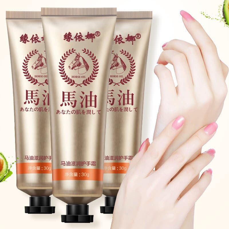 Óleo de cavalo hidratante creme para as mãos hidratante Anti-secagem inverno cuidados com as mãos creme hidratante clare