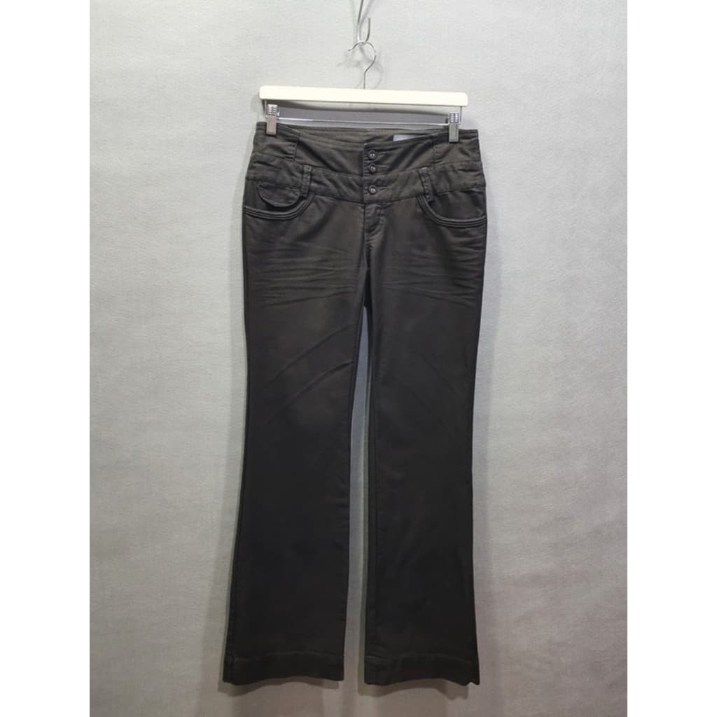 RMEO Calças femininas românticas de uma perna Jeans cintura média mais fina Look calças femininas calças de perna reta