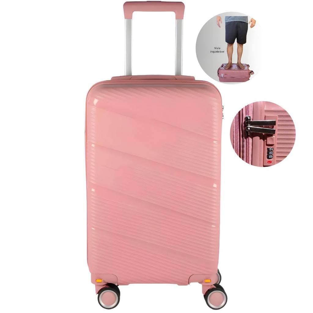Mala 10kg De Viagem Pequena De Bordo Polipropileno 55x35x25