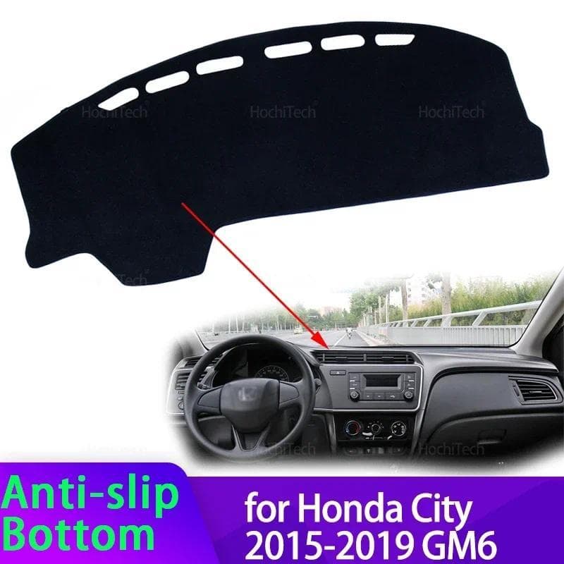 Para Honda City 2015 2016 2017 2018 2019 GM6 Capa Do Painel Carro Evitar Luz Almofada De Instrumentos Tapete Caso Tapete