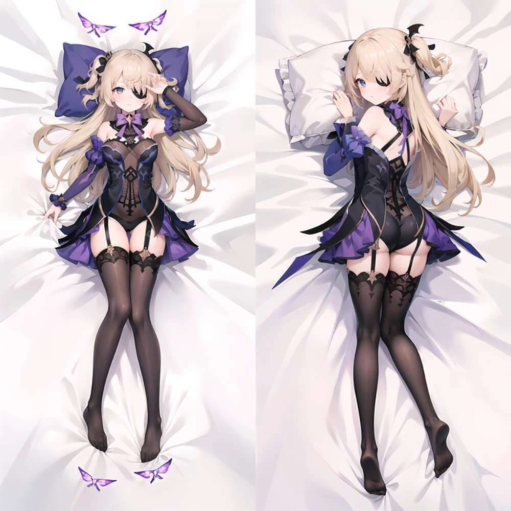 Dakimakura Hot Anime Fischl (Genshin Impact) Fronha Dupla Face Para Adultos Capa De Almofada Corporal Presente Otaku