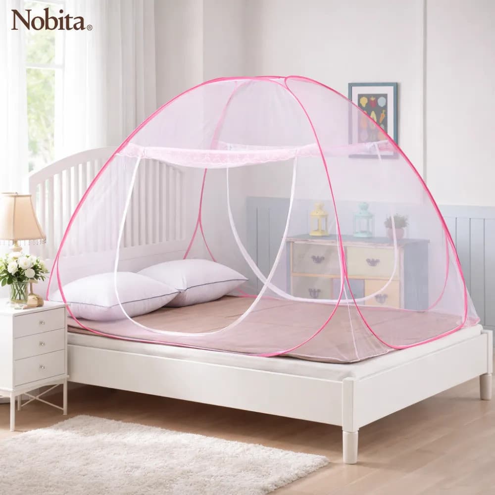 Tenda Mosquiteiro Dobrável Para Cama Casal Solteiro Portátil