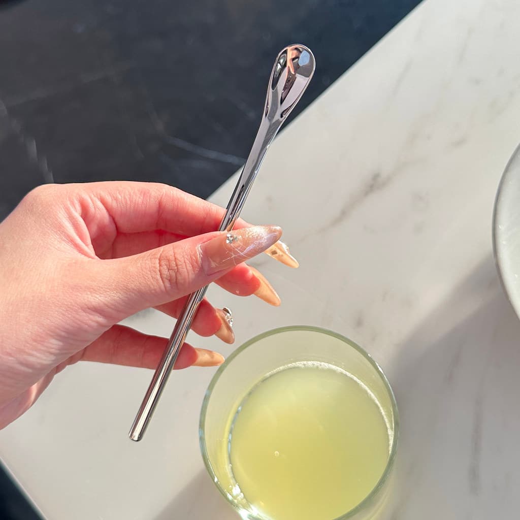 [Liangjing · Colher para mexer café fora do Japão] Colher para mexer café em aço inoxidável de grau Colher de mel Cabo s