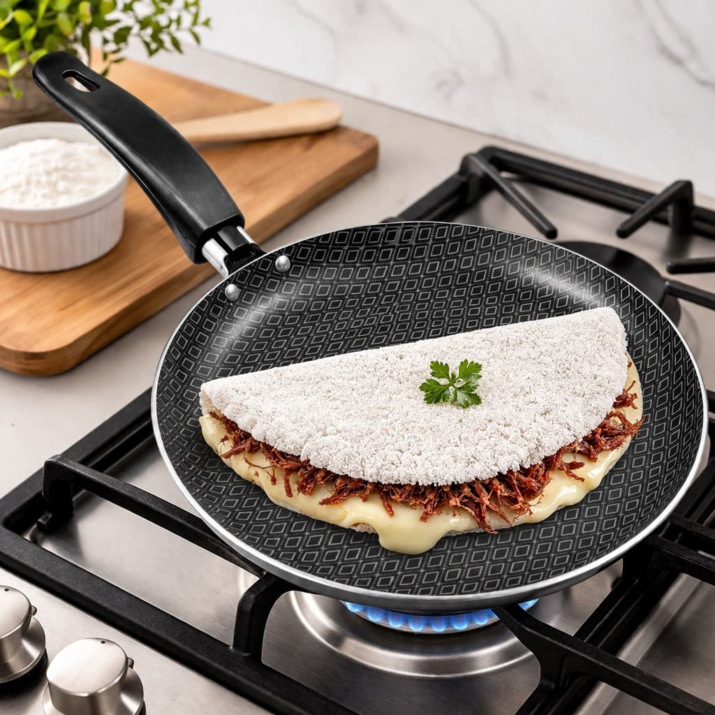 Tapioqueira Panquequeira 22cm Antiaderente Frigideira não Gruda Crepeira Caçarola