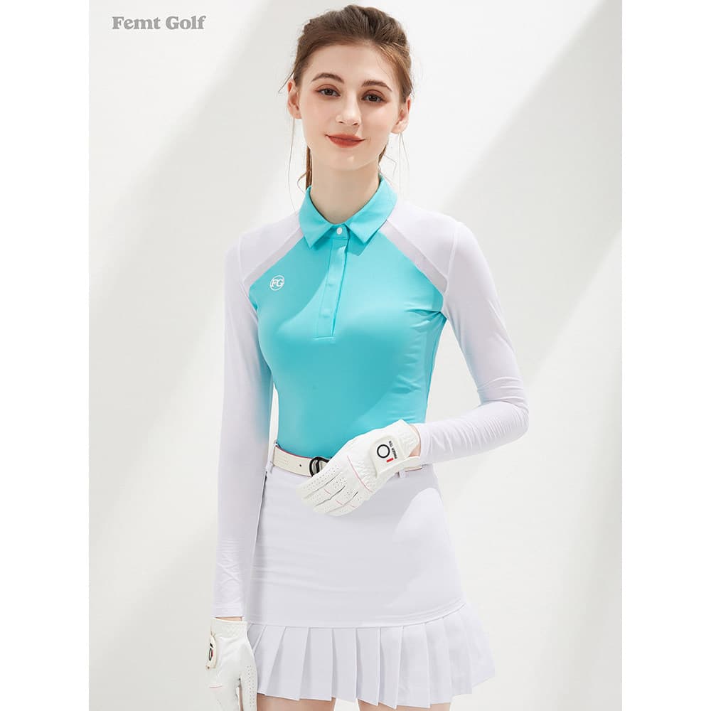 Novas roupas femininas de golfe protetor solar de manga comprida verão gelo seda esportes roupas superiores versão corea