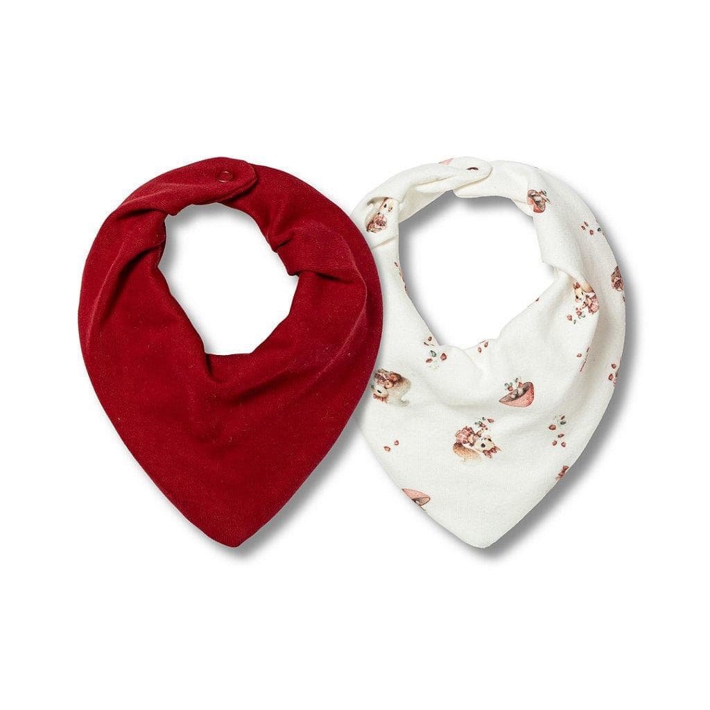 Kit Com 2 Babadores Hug Bandana Picnic Da Olívia Vermelho