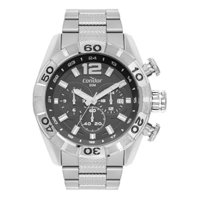 Relógio Condor Masculino Civic Prata Covd33aus/4p Oferta Prateado Preto