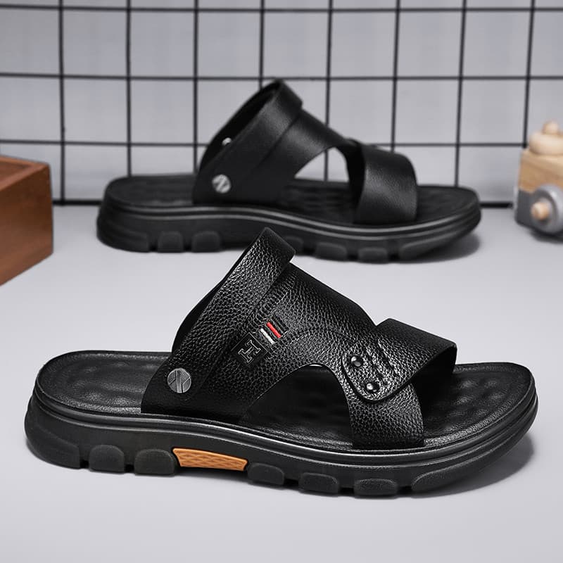 Chinelos masculinos verão ao ar livre usar antiderrapante resistente ao desgaste sapatos de praia masculinos condução ao